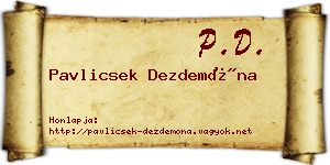 Pavlicsek Dezdemóna névjegykártya
